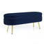 Banc de rangement ovale avec pieds en métal-1578224939