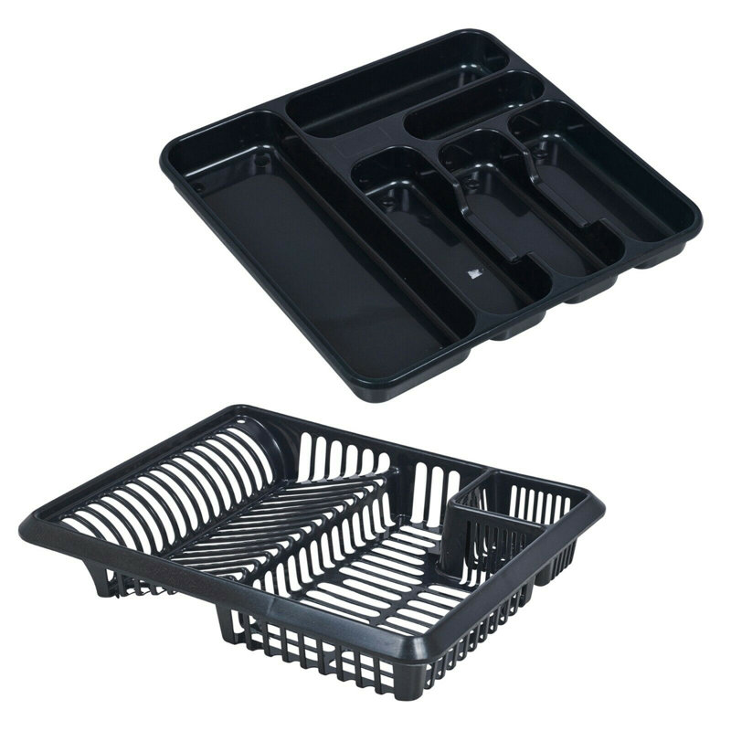 Plastic Flatware Caddy, Graphite