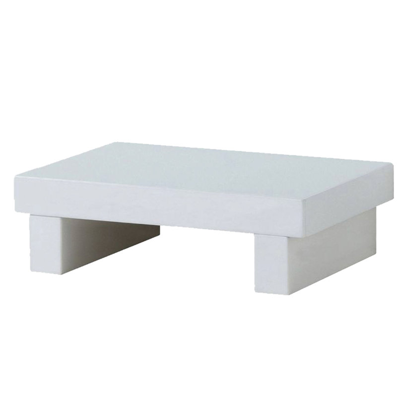 Table de chevet en bois laqué ultrabrillant avec charge pour style contemporain de chambre à coucher dans un attrait esthétique blanc brillant