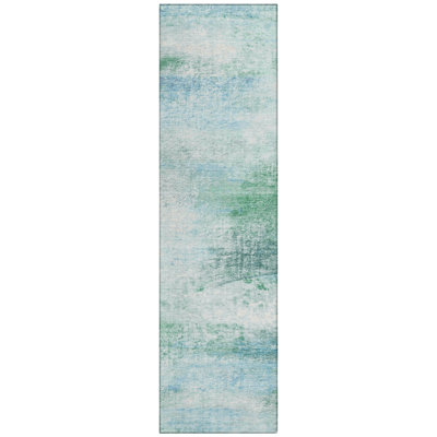 Machine Washable Indoor/Outdoor Chantille ACN2402 Abstract Rug