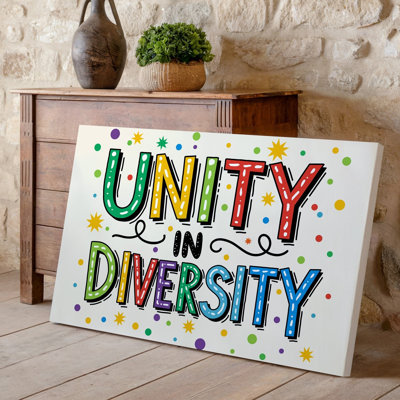 Canvas Create A Vibrant And Colorful Illustration That Embodies The Theme Wall Art Of Unity In Diversity The Composition Should Canvas Wall Art