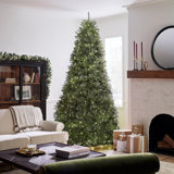 Artificial Full Christmas Tree, Green, Fir, Dual Colour LED Lights, Includes Stand, 10 Ft