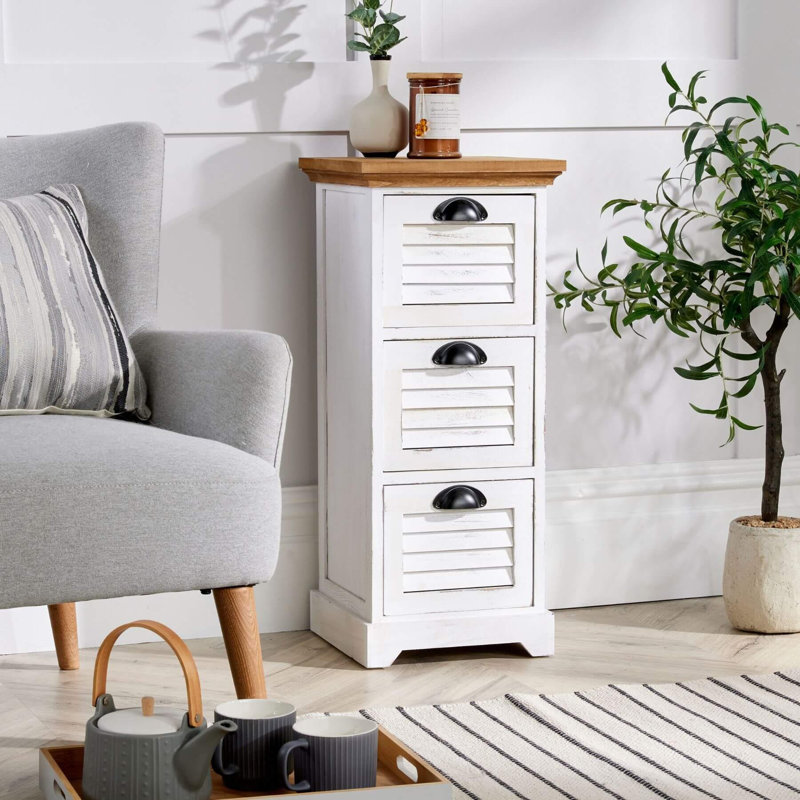 Adaliyah Fully Assembled 3 Drawer Narrow Storage Unit