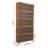 10-layer Rectangular Freestanding Bamboo Shoe Cabinet with Doors