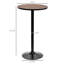Table de bar d'une hauteur de 42 po avec cadre en bois rustique et en métal - Polyvalent pour un support bistro intérieur et extérieur