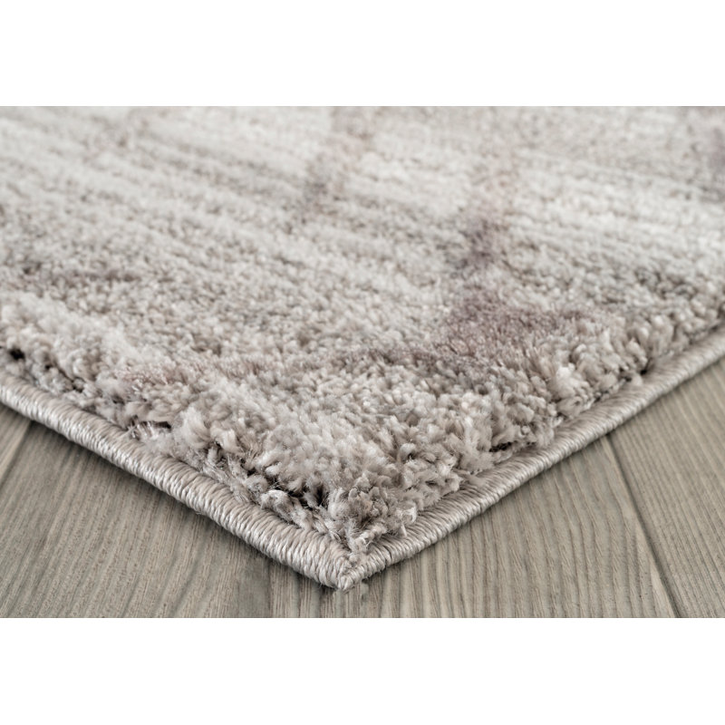 Tapis zone grise accent Zed, Rectangle 1 pi 10 po x 3 pi