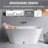 55'' W x 28'' D Freestanding Soaking Bathtub Contemporary Stand Alone Oval Tub with Center Drain & Integrated Overflow-91519868