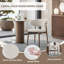 Chaise en bois massif avec coussin