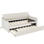 Lit de jour simple avec couchette et fonction de charge - beige