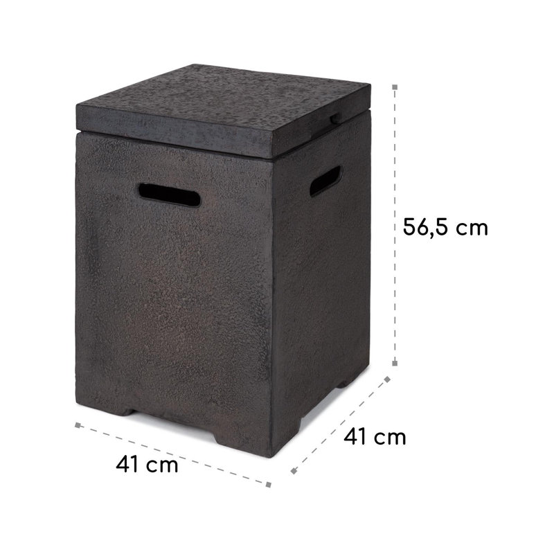 Blumfeldt 41cm W Water Resistant Deck Box, Black