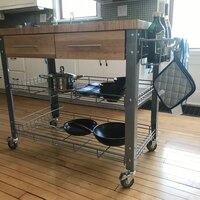 Thielsen Solid Wood Kitchen Cart