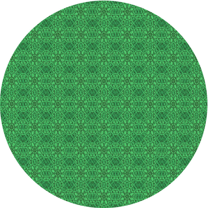 Floral Indoor Rug, Round 4'