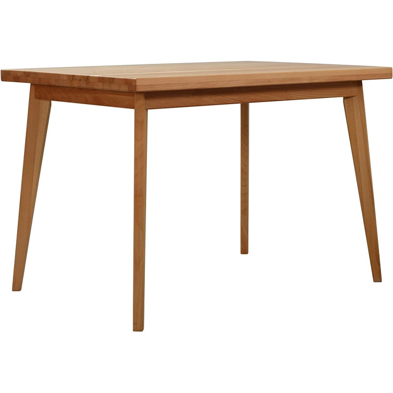 Rosalie solid wood dining table, 75cm H x 110cm L x 75cm W, Beech Heartwood