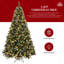 Arbre de Noël artificiel pré-éclairé 7,5 pi avec des pointes givrées-1301834175