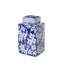 Imperial Ceramic Geometric Square Jar, Indigo, Small-1742288162-1742288188