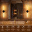 Appliques murales câblées à intensité variable, lumières de meuble-lavabo modernes noires 23,7 po avec verre et ampoules transparentes, luminaires muraux pour le couloir du salon-777287610