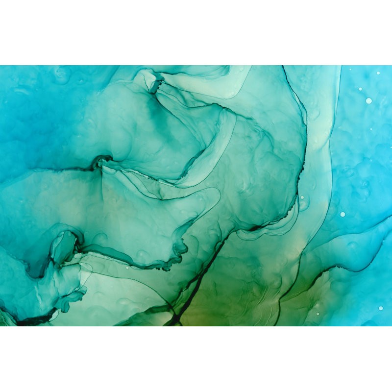 Floie, reproduction d'aquarelle abstraite, H 8 po x l 12 po, Non, Toile tendue