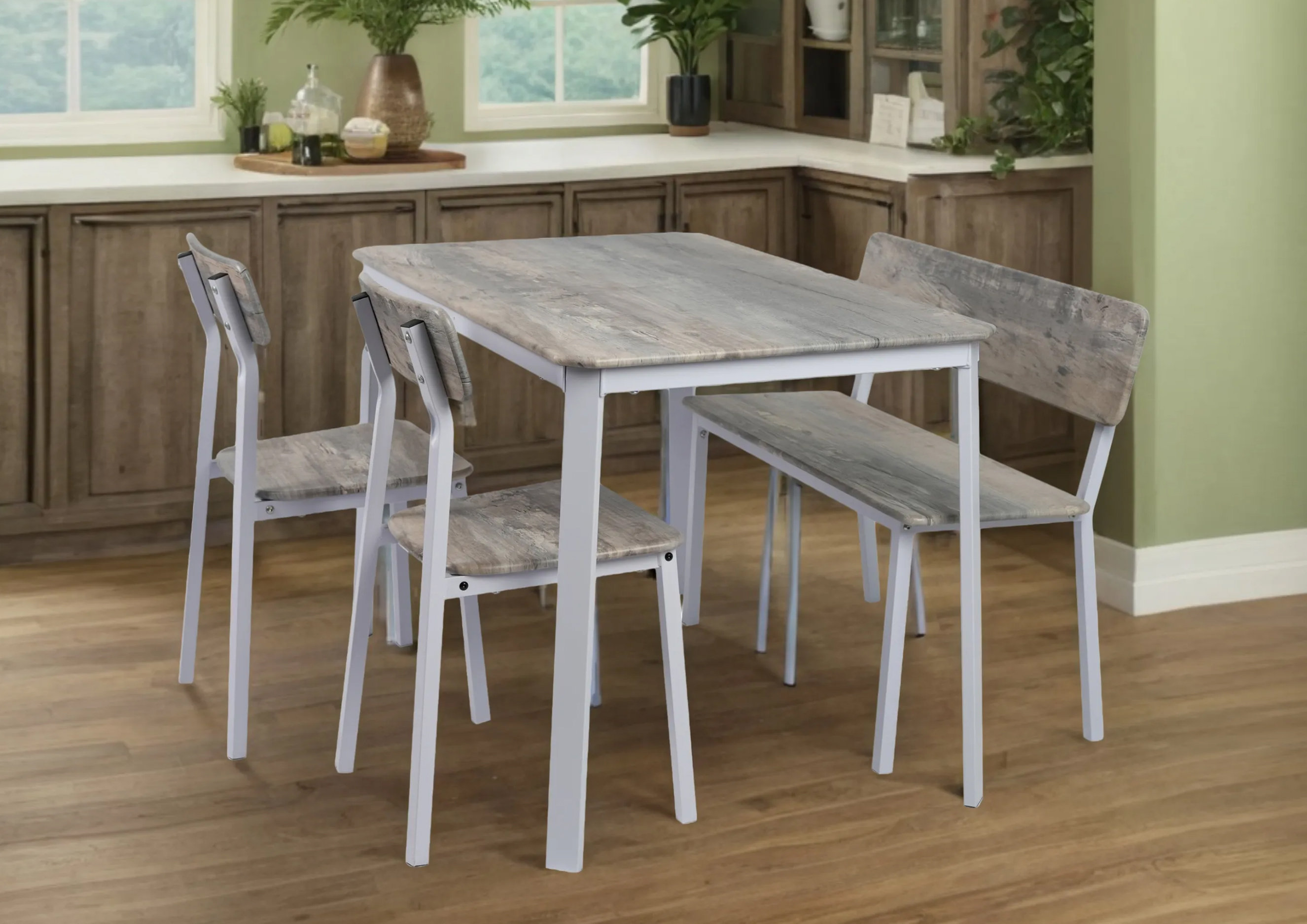 17 Stories Modem 4 Piece Dining Table Set | Wayfair