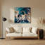 «Cats Ragamuffin», art mural en métal bleu-217161229