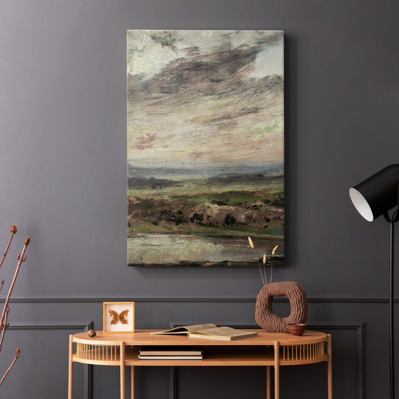 Paysage rétro CCIX - galerie Cavas, H 18 po x l 12 po