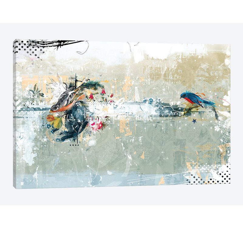 « birdalicious », reproduction sur toile, H 12 po x l 18 po x P 1,5 po, Toile tendue