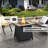 Fire Pit Table, 28-Inch Square 40,000 BTU Auto-Ignition Propane Gas Firepit With Waterproof Cover-1172669165