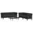  Sofa Set Black Polyester, Plywood, Solid Wood Large Durable-1820403421