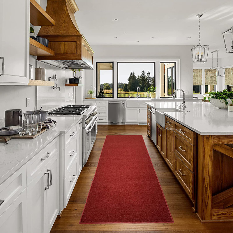 Runner Area Rug in Red, Runner 2'2'' x 25'