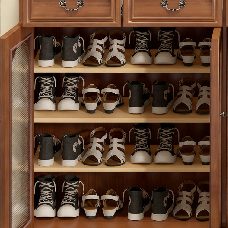 Walnut Solid Wood Shoe Storage Bench