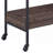 Walnut & Black Finish Serving Cart
