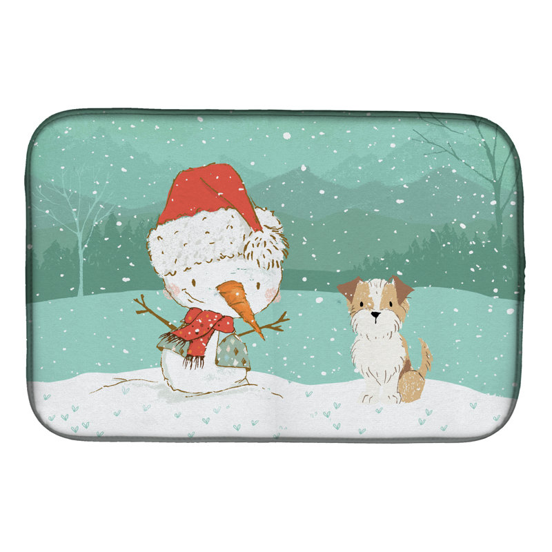 Snowman Christmas, Brown Terrier
