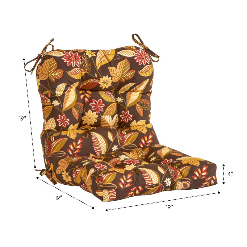 Lester Outdoor Chair Cushion, 1, Timberland Floral, 19" H x 19" W x 19" D