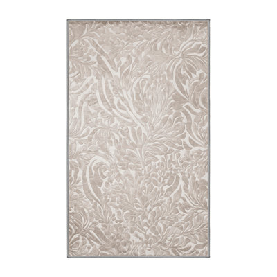 Tapis gris soyeux et moelleux