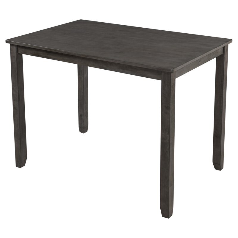 Gracie Oaks Wood Framhouse Counter Height Dining Table, Gray | Wayfair