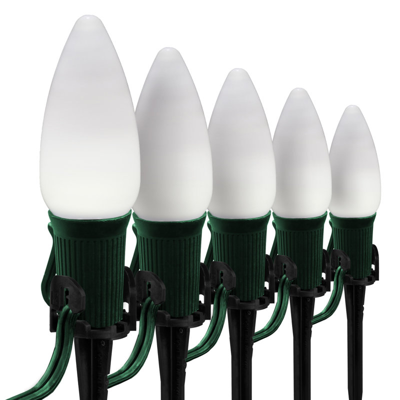 Plug-in Pathway Light, White, 50 feet