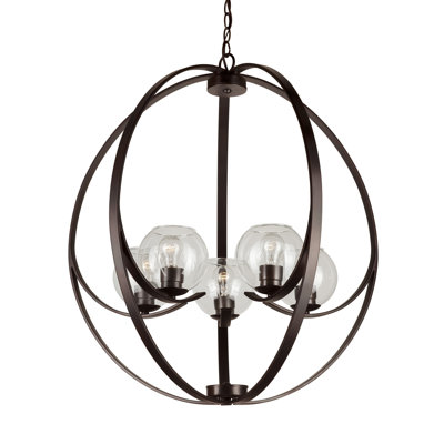Hoefer 5 - Light Dimmable Globe Chandelier