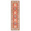Tapis de couloir unique en laine noué à la main 2 pi 10 po x 9 pi 3 po nouvel âge Achintya crème / bleu foncé / orange clair