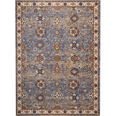 Tapis bleu d'inspiration persane Isabell
