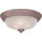 1-Light Indoor 11"W Prairie Rock Simple Round Flush Mount with Frosted Ribbed Glass Bowl Shade-123174843