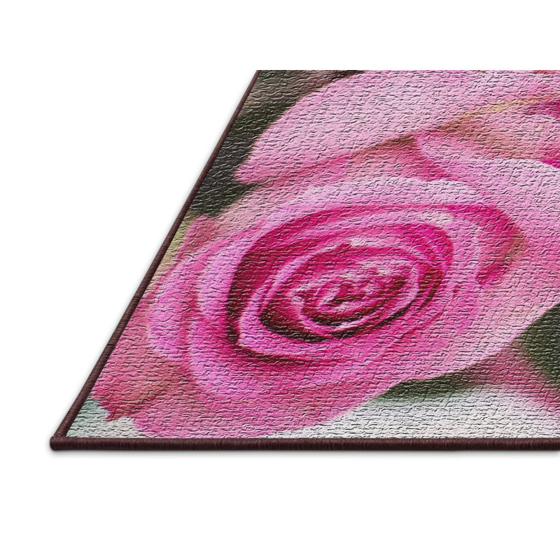 Tapis 3 zones roses rose, Rectangle 2 pi x 3 pi