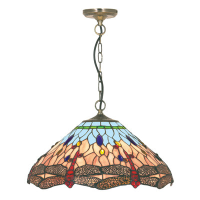 Dnkirk 1 - Light Antique Brass Cone Pendant
