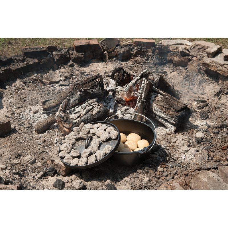 12 Inch / 6 Quart Cast Iron Boy Scout Camp Dutch Oven
