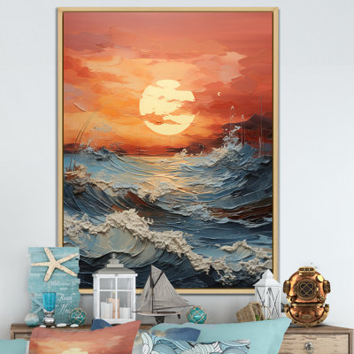 Bold Beach Sunset Scenery III, reproduction d'art sur toile