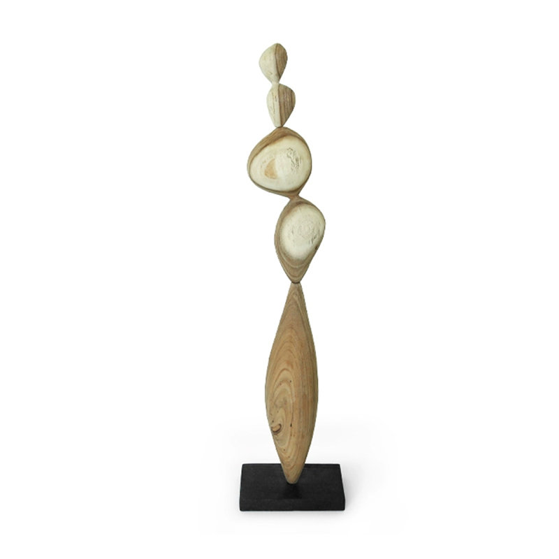 Zen-Style Walnut Wood Art Sculpture Ornaments, Brown