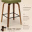 Tabouret de bar pivotant rembourré Hesson, hauteur du siège 29,5 po, structure en bois (ensemble de 2)-835608389-835608390