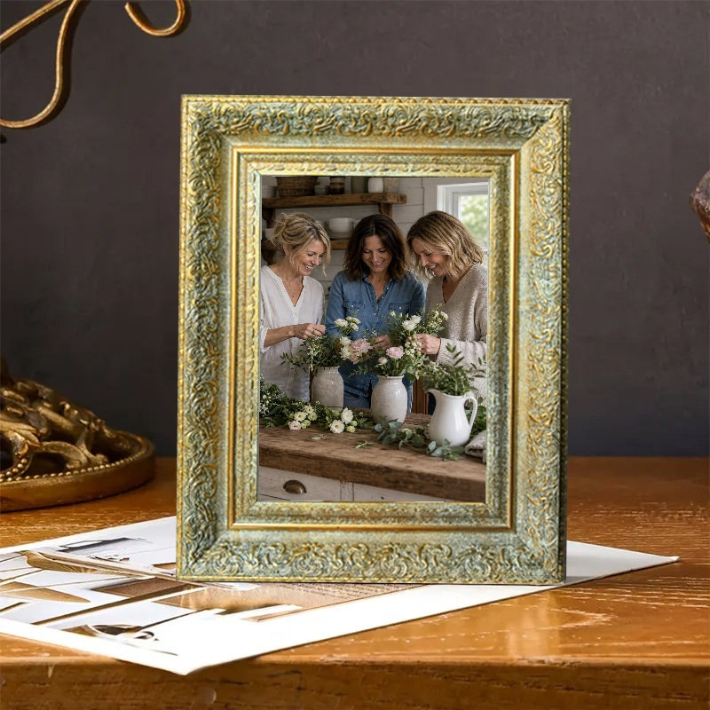 Cadre photo indémodable de 11 po x 14 po avec protecteur de photo en or antique 1pc, 1, 11" W x 14" H