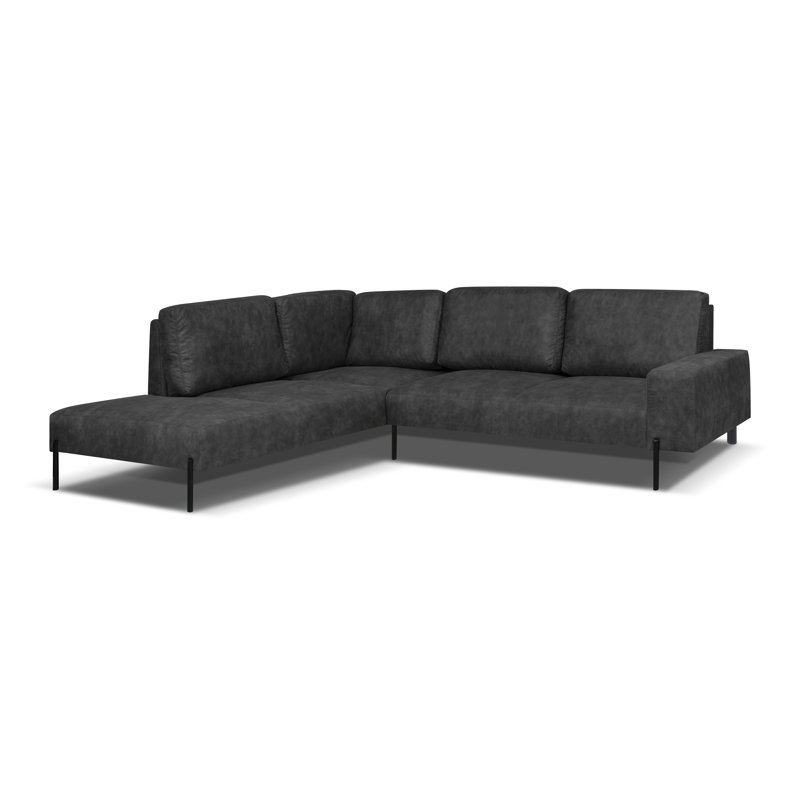 Adaleah 4 Seater Corner Sofa , Dark Grey, Left Hand Facing