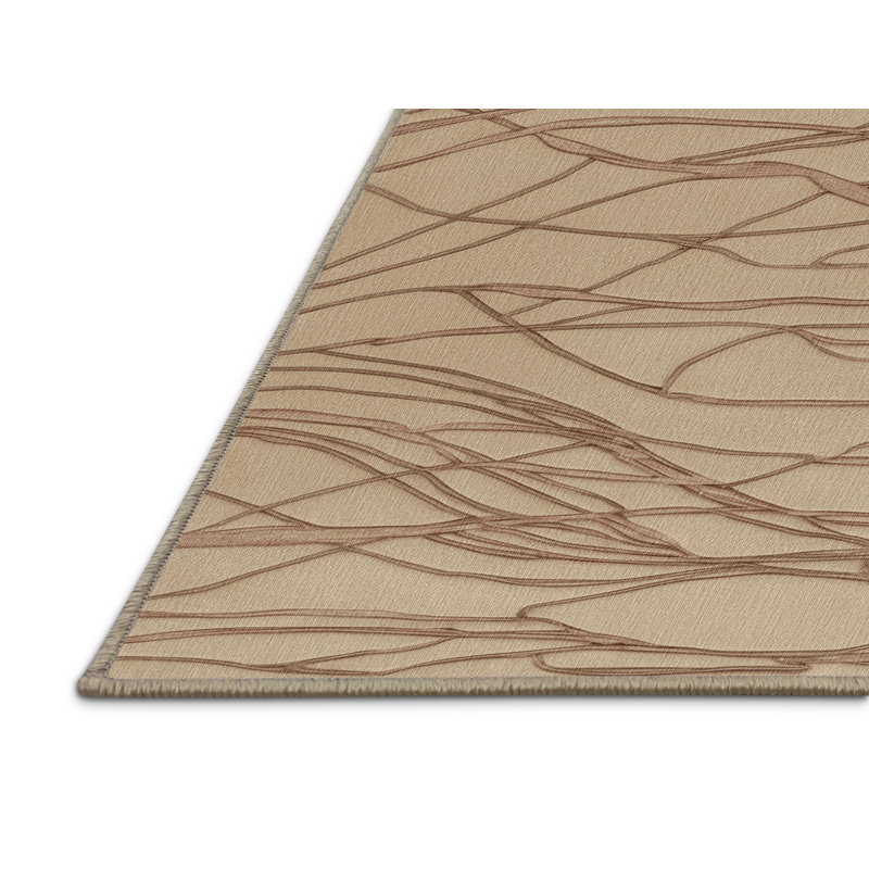 Tapis abstrait lavable à la machine, Carré 5 pi