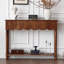 Console en bois massif noyer clair clair-1207441444
