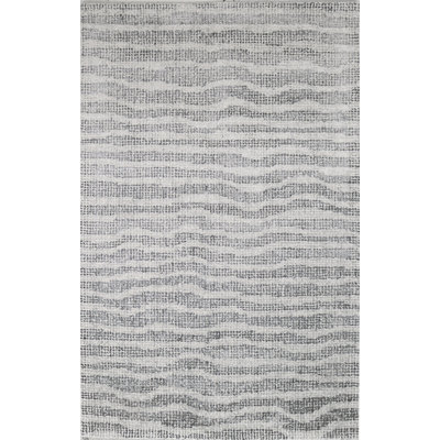 Trenta Abstract Area Rug in Silver